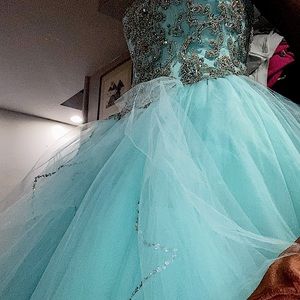 Sweet 16 Blue and Gold Dress